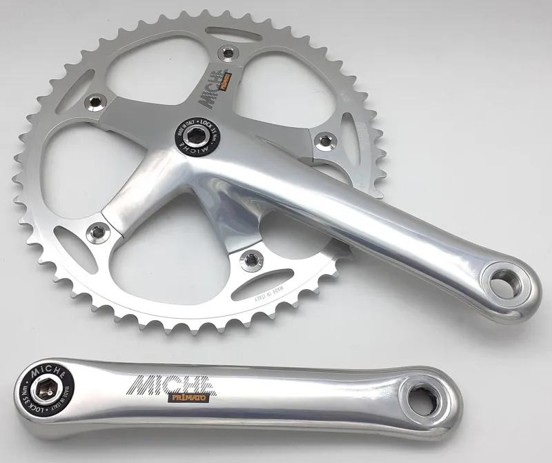 Miche Pista Pr1mato 165mm 48Tooth Track Chainset in Silver NOS-1